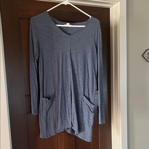 J. Jill Slate Blue Long Sleeve Tunic